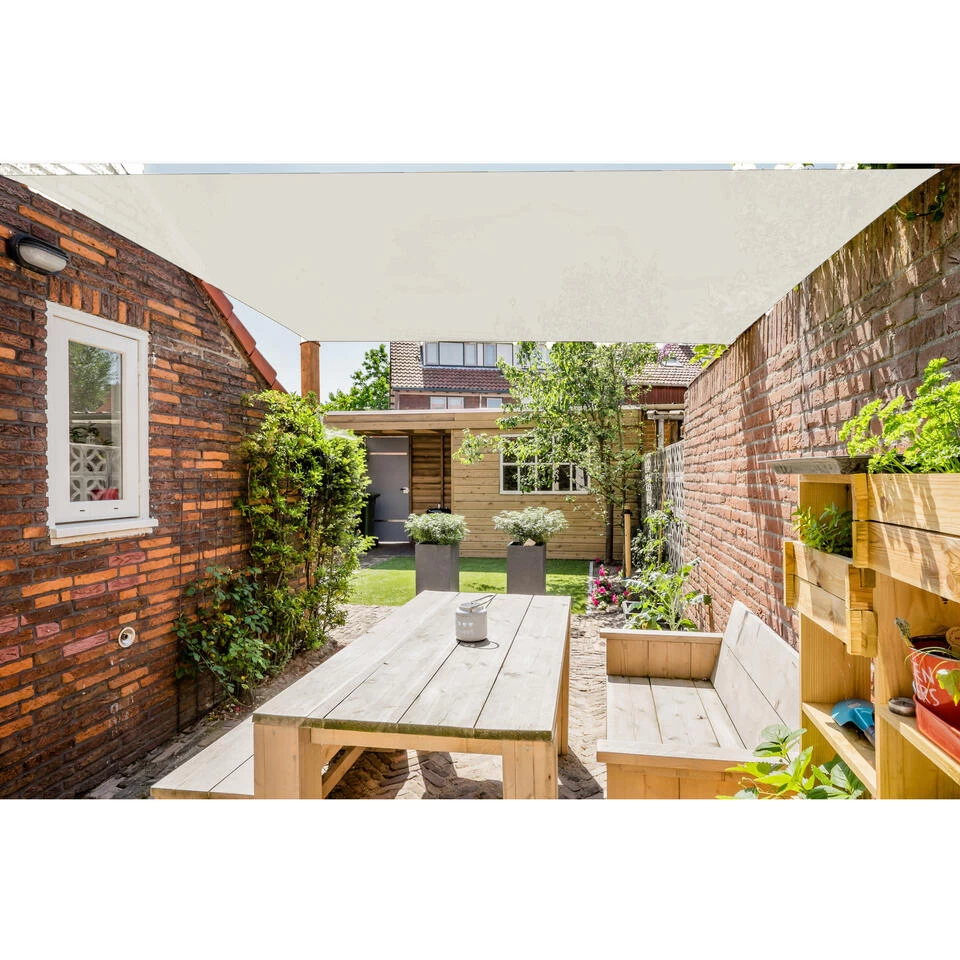 Hesperide Schaduwdoek Curacao - Rechthoekig - Wit - 3x4m 4 Hesperide Schaduwdoek Curacao - Rechthoekig - Wit - 3x4m - Afbeelding 2