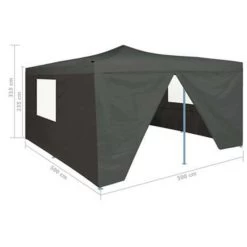 VidaXL Prieel Inklapbaar Met 4 Zijwanden 5x5 M Antraciet 7 VidaXL Prieel Inklapbaar Met 4 Zijwanden 5x5 M Antraciet -Buitenparasol Winkel 0e8238639a8644ba820504e2e46f8857