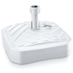 Prosperplast Parasolvoet - Vierkant - Rotan - Wit - 12 L - 39 Cm