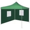 VidaXL Vouwtent Met 2 Wanden 3x3 M Groen -Buitenparasol Winkel 1000001062
