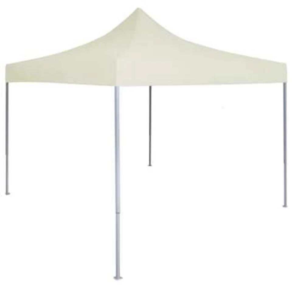 VidaXL Partytent Professioneel Inklapbaar 2x2 M Staal Crème 3 VidaXL Partytent Professioneel Inklapbaar 2x2 M Staal Crème