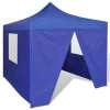 VidaXL Vouwtent Met 4 Zijwanden 3x3 M Blauw -Buitenparasol Winkel 1000001140