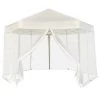 VidaXL Partytent Pop-up Zeshoekig Met 6 Zijwanden 3,6x3,1 M Crèmewit 1 VidaXL Partytent Pop-up Zeshoekig Met 6 Zijwanden 3,6x3,1 M Crèmewit -Buitenparasol Winkel 1000001167