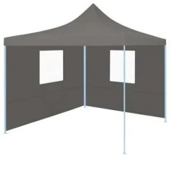 VidaXL Partytent Met 2 Zijwanden Inklapbaar 2x2 M Staal Antraciet
