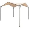 VidaXL Prieel 3x3 M Staal Beige 1 VidaXL Prieel 3x3 M Staal Beige -Buitenparasol Winkel 1000001240