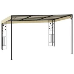 VidaXL Wandprieel 4x3x2,5 M Crème -Buitenparasol Winkel 1000001254 0102
