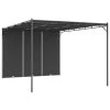 VidaXL Tuinprieel Met Zijgordijn 4x3x2,25 M Antraciet -Buitenparasol Winkel 1000001268