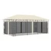 VidaXL Prieel Met Klamboe 6x3x2,73 M Crème 2 VidaXL Prieel Met Klamboe 6x3x2,73 M Crème -Buitenparasol Winkel 1000001275