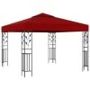 VidaXL Prieel 3x3 M Wijnrood 1 VidaXL Prieel 3x3 M Wijnrood -Buitenparasol Winkel 1000001291
