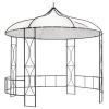 VidaXL Prieel Rond 300x290 Cm Wit 1 VidaXL Prieel Rond 300x290 Cm Wit -Buitenparasol Winkel 1000001360