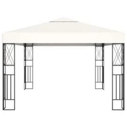 VidaXL Prieel 3x4 M Stof Crème -Buitenparasol Winkel 1000001370 0102