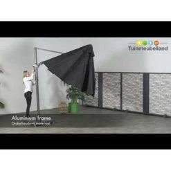 Garden Impressions Hawaii Zweefparasol Ø350 Cm Donker Grijs -Buitenparasol Winkel 1000003885 0103