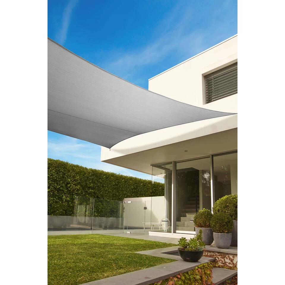 Coolaroo Schaduwdoek Vierkant 5,4x5,4m Grijs 4 Coolaroo Schaduwdoek Vierkant 5,4x5,4m Grijs - Afbeelding 2