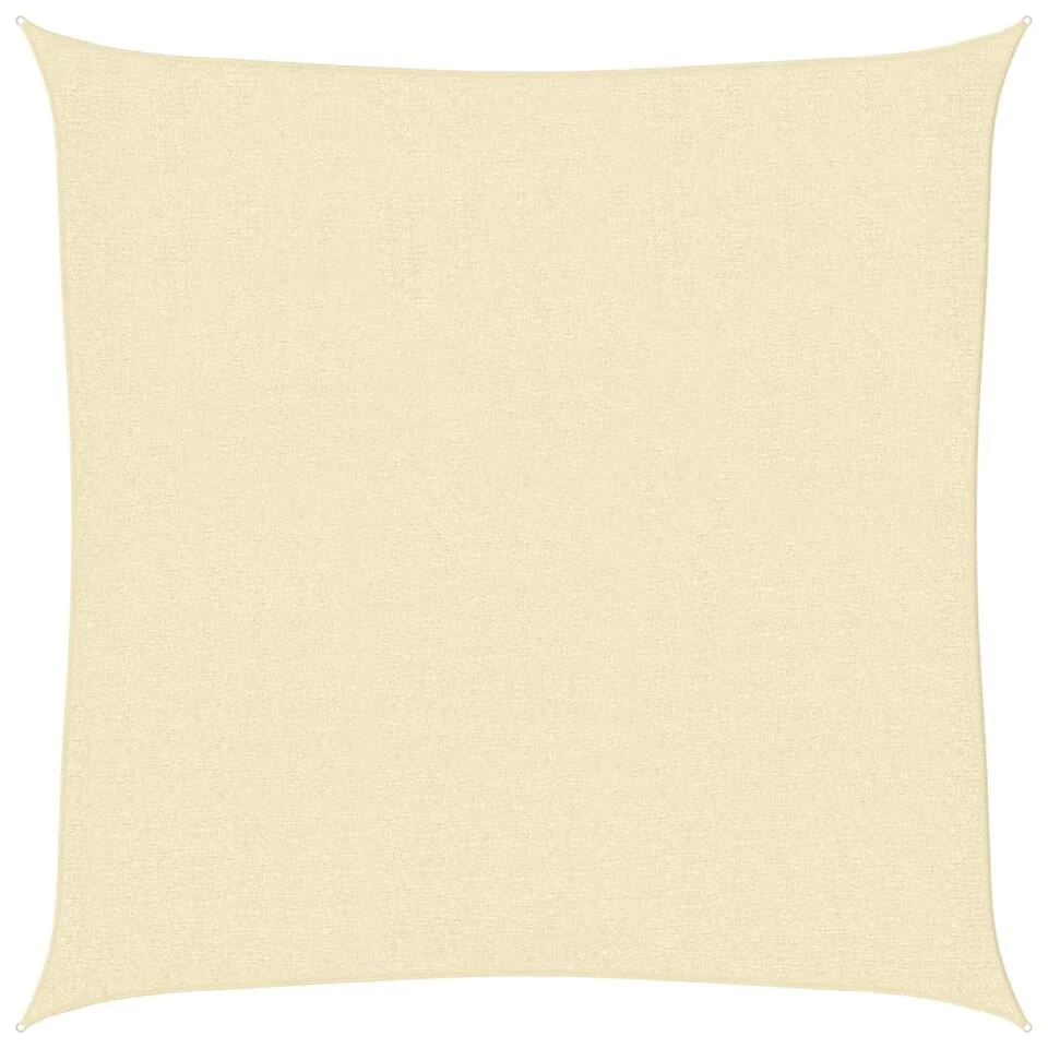 VidaXL Zonnescherm HDPE Crème Vierkant 3,6x3,6 M 3 VidaXL Zonnescherm HDPE Crème Vierkant 3,6x3,6 M