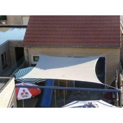 Sunfighters Waterdicht 4x4 Ivoor -Buitenparasol Winkel 1000013752 0101