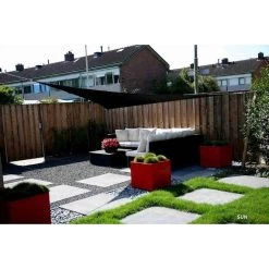 Sunfighters Driehoek 6 Meter Zwart -Buitenparasol Winkel 1000013777 0110