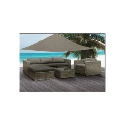 Sunfighters Waterdicht 4x5x5,4 Taupe -Buitenparasol Winkel 1000013813 0101