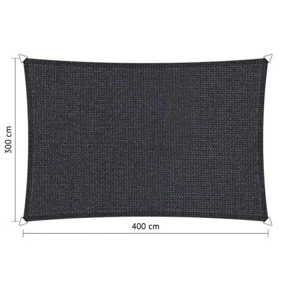 Shadow Comfort Rechthoek 3x4m DuoColor Carbon Black 4 Shadow Comfort Rechthoek 3x4m DuoColor Carbon Black - Afbeelding 2