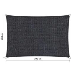 Shadow Comfort Rechthoek 2x3m Carbon Black -Buitenparasol Winkel 1000013816 0101