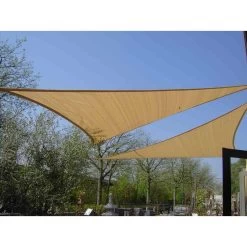 Sunfighters Schaduwdoek Driehoek 5x5x5m Zand -Buitenparasol Winkel 1000013817 0101