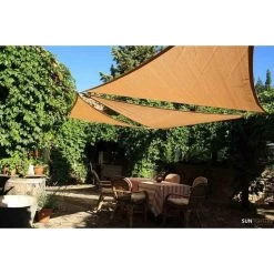 Sunfighters Schaduwdoek Driehoek 5x5x5m Zand -Buitenparasol Winkel 1000013817 0111