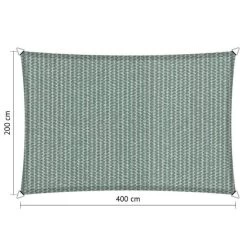 Shadow Comfort Rechthoek 2x4m Country Blue Met Bevestigingsset