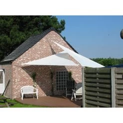 Sunfighters Vierkant 4.2 Meter Ivoor -Buitenparasol Winkel 1000013841 0111