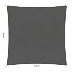 Shadow Comfort Waterafstotend Vierkant 5x5m Vintage Grey Metset