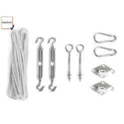 Shadow Comfort Waterafstotend Rechthoek 3x4m Warm Grey Metset -Buitenparasol Winkel 1000036110 0110