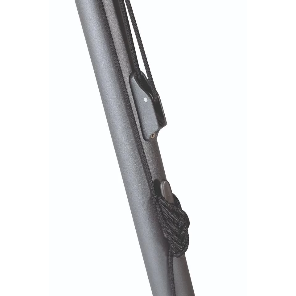 Madison - Parasol Profi-line 300x300cm - Vierkant - Volant - Grijs 5 Madison - Parasol Profi-line 300x300cm - Vierkant - Volant - Grijs - Afbeelding 3