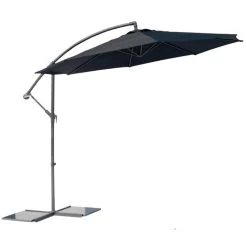 SenS-Line Menorca Zweefparasol Rond - Ø 300 Cm - Antraciet