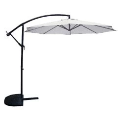 SenS-Line Menorca Zweefparasol Rond - Ø 300 Cm - Ecru