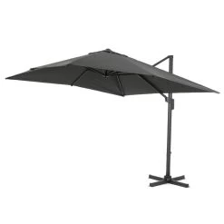 ACAZA Kantelbare Zweefparasol 300x300 Cm - Donker Grijs