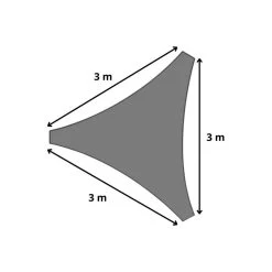 Orange85 Schaduwdoek Driehoek Grijs 3x3x3 Meter Polyester -Buitenparasol Winkel 1000050349 0110