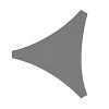 Orange85 Schaduwdoek Driehoek Grijs 3x3x3 Meter Polyester -Buitenparasol Winkel 1000050349