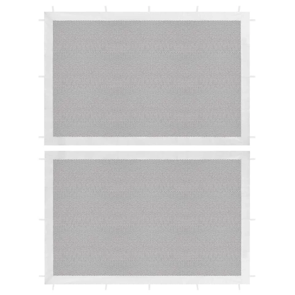 VidaXL Tentwanden 2 St Gaas Wit En Zwart 3 VidaXL Tentwanden 2 St Gaas Wit En Zwart