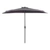 Beliani Halfronde Parasol GALATI - Grijs Polyester