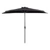 Beliani Halfronde Parasol GALATI - Zwart Polyester