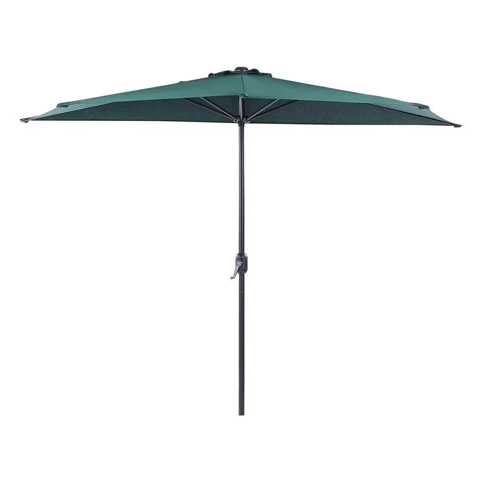 Beliani Halfronde Parasol GALATI - Groen Polyester 3 Beliani Halfronde Parasol GALATI - Groen Polyester