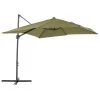 Beliani Cantilever Parasol MONZA II - Groen Polyester -Buitenparasol Winkel 1000069794
