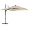 Beliani Cantilever Parasol MONZA II - Beige Polyester -Buitenparasol Winkel 1000069796