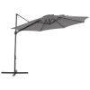 Beliani Cantilever Parasol SAVONA II - Grijs Polyester 1 Beliani Cantilever Parasol SAVONA II - Grijs Polyester -Buitenparasol Winkel 1000069797
