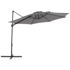Beliani Cantilever Parasol SAVONA II - Grijs Polyester
