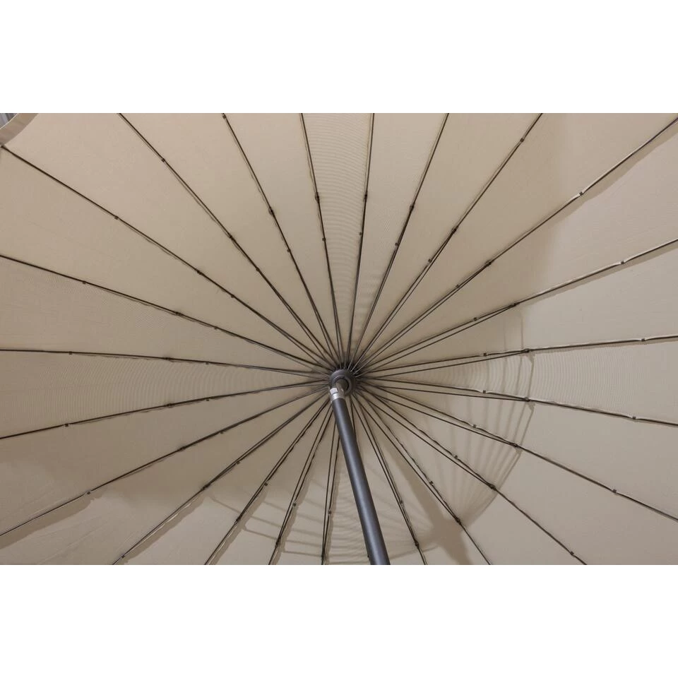 4-Seasons Stokparasol Shanghai 300 Cm Taupe 5 4-Seasons Stokparasol Shanghai 300 Cm Taupe - Afbeelding 3