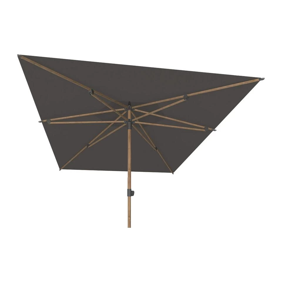 4-Seasons Outdoor Azzurro Stokparasol 200 X 300 Cm - Woodlook/charcoal 4 4-Seasons Outdoor Azzurro Stokparasol 200 X 300 Cm - Woodlook/charcoal - Afbeelding 2