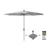 Platinum Riva Stokparasol 3 M. Rond - Light Grey Met Voet En Hoes -Buitenparasol Winkel 1000073256