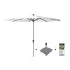 Platinum Riva Stokparasol 3 M. Rond - White Met Voet En Hoes -Buitenparasol Winkel 1000073259