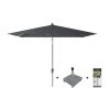 Platinum Riva Stokparasol 2.5x2.5 - Antraciet Met Voet En Hoes 1 Platinum Riva Stokparasol 2.5x2.5 - Antraciet Met Voet En Hoes -Buitenparasol Winkel 1000073267