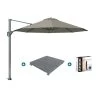 Platinum Voyager Ronde Zweefparasol T1 3 M. - Taupe Met Voet En Hoes 1 Platinum Voyager Ronde Zweefparasol T1 3 M. - Taupe Met Voet En Hoes -Buitenparasol Winkel 1000073278