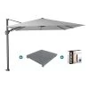 Platinum Challenger Premium T2 3x3 M - Light Grey Met Voet En Hoes -Buitenparasol Winkel 1000073280